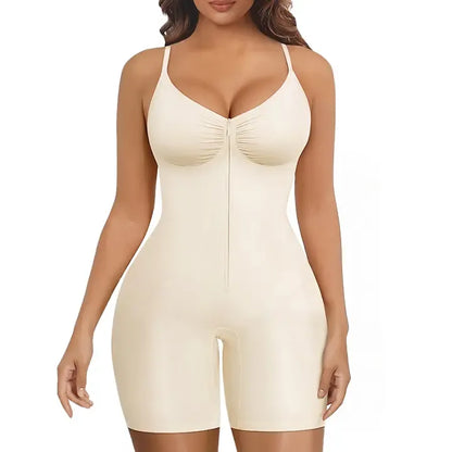 Shapewear for Women Tummy Control Bodysuits Zip-Up Comfort Ultra Stretch Fabric Customizable Fit Breathable Mesh Design Comfortable Fit