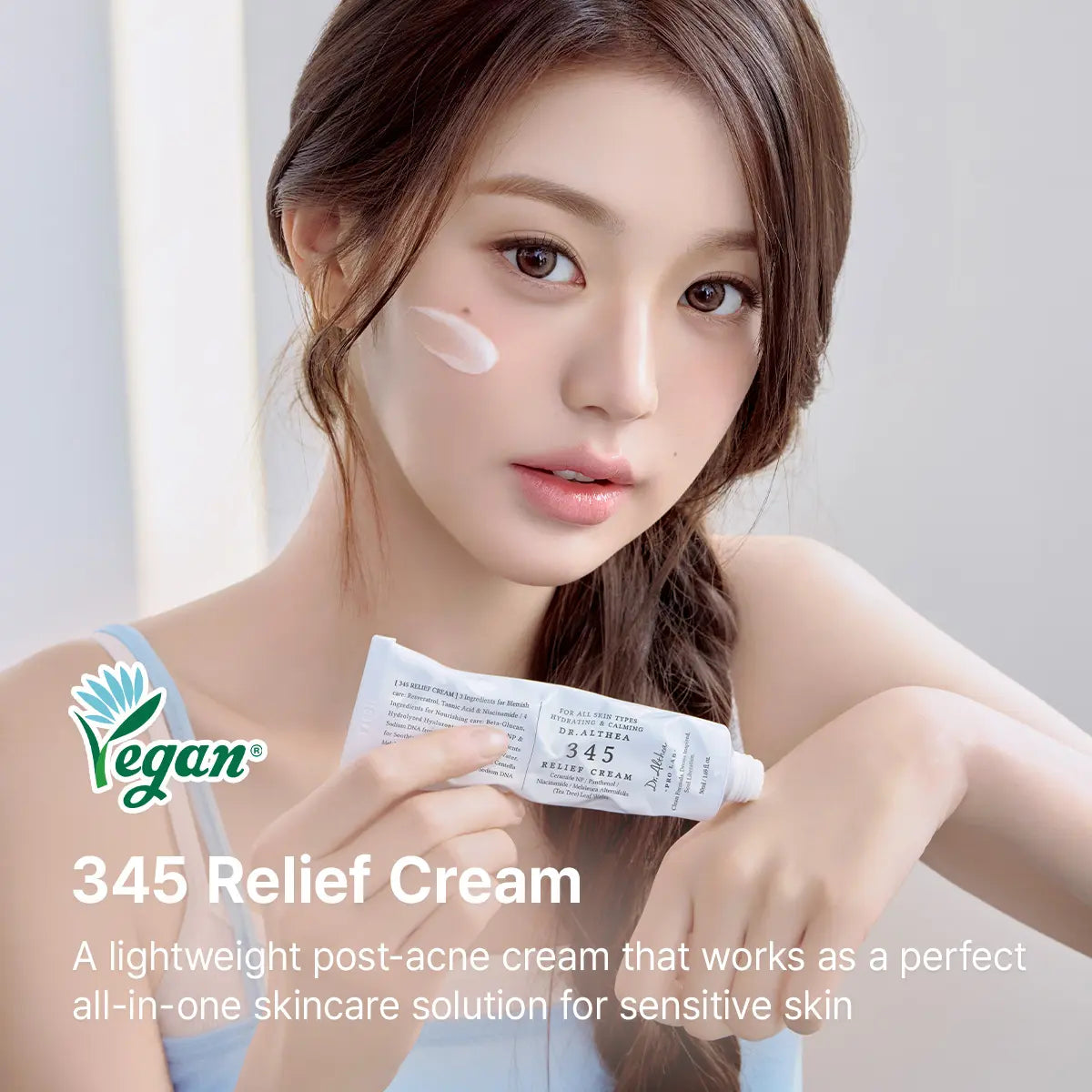[Dr.Althea] 345 Relief Cream - Daily Face Moisturizer, Blemish Relief Care, Soothing Recovery, Vegan Korean Skincare