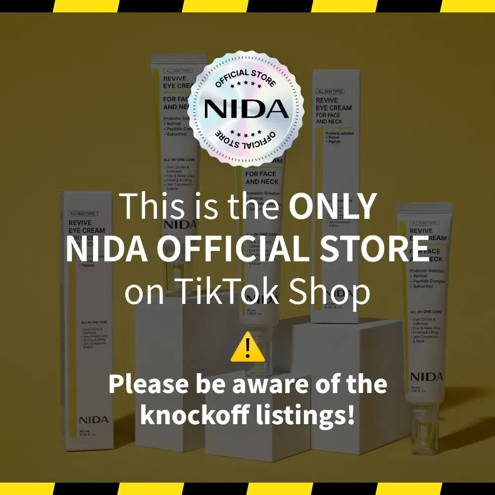 NIDA Revive Eye Cream For Face And Neck (40mL) / Probiotic Solution, Retinal, Peptide / Wrinkles, Fine Lines, Aging Skin