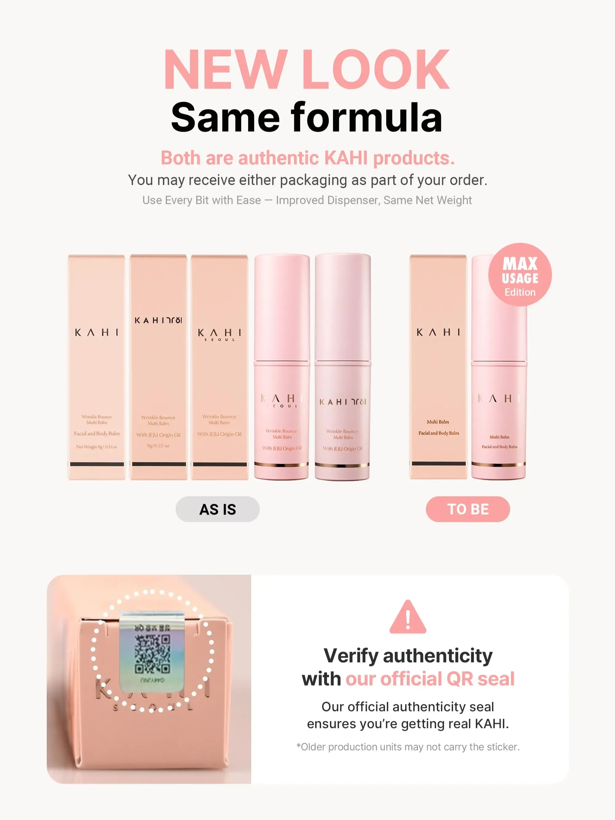 KAHI Wrinkle Bounce Multi Balm Stick - PDRN Collagen Wrinkle Stick & Hydrating Multi-Use Balm for Face Lips & Neck Anti-Aging Radiance Booster with Salmon Collagen Jeju Fermented Oil & PDRN Skin Repair Moisturizing Hydrate Nourishing