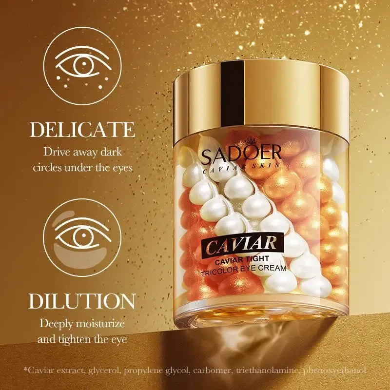 Sadoer Caviar Essence  Cream 60g - Moisturizing & Hydrating  Care for Women, Korean Skincare, Holiday & Summer Beauty Supplies, Tightening & Lifting  Gel Lotion reusable eye patches