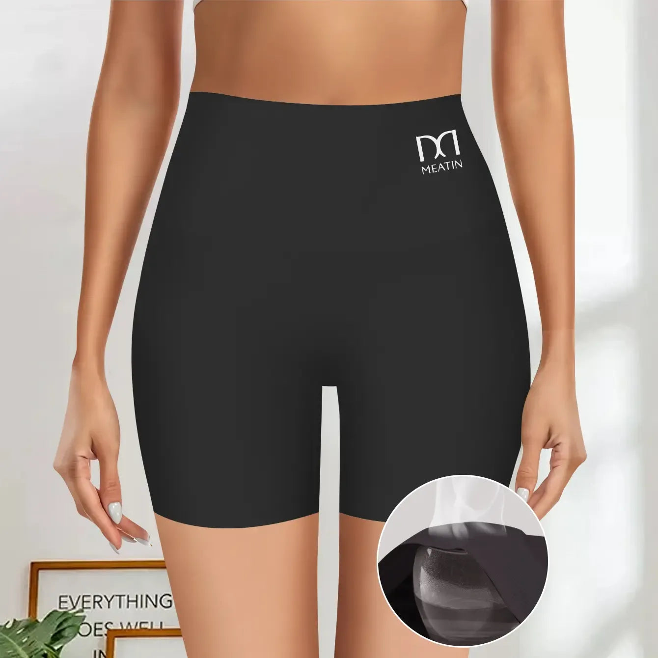 QUASTI 4PCS Women's Shapewear Shorts – Elegant Solid-Color Sculpting Design, Premium 77% Polyamide Fabric for Silky Comfort, Seamless Tummy Control Shorts for Confident Everyday Wear summerwins