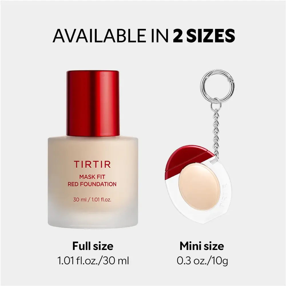 [TIRTIR Official] Mask Fit Red Foundation (1.01 fl.oz. / 30 ml) |  Makeup Cosmetic Concealer Hydrating Flawless Coverage