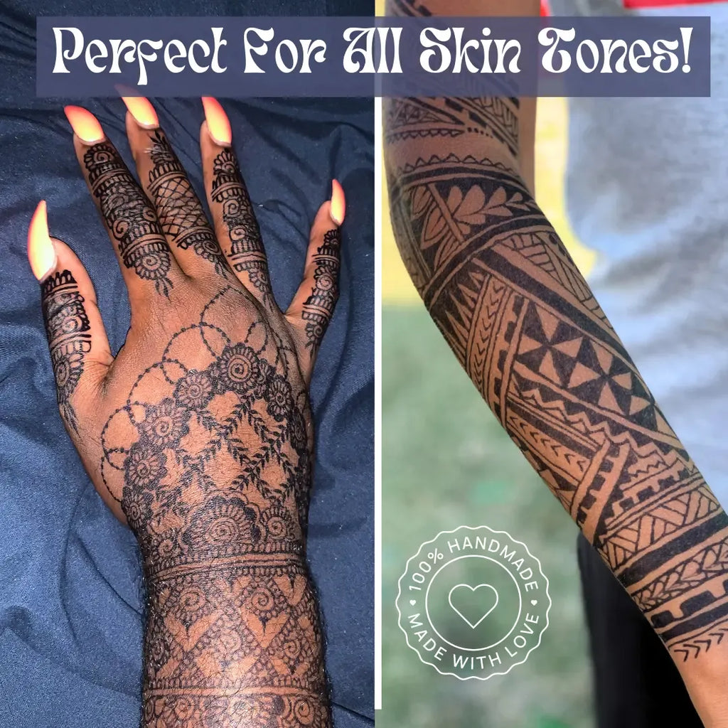 Jagua Gel Lavender Cones | Plant Based Temporary Tattoos | Black Stain Color