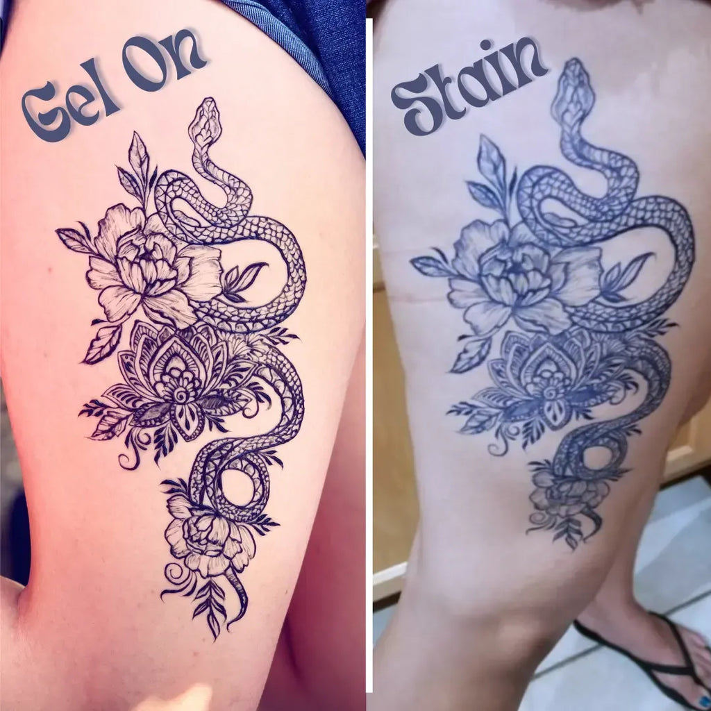 Jagua Gel Lavender Cones | Plant Based Temporary Tattoos | Black Stain Color
