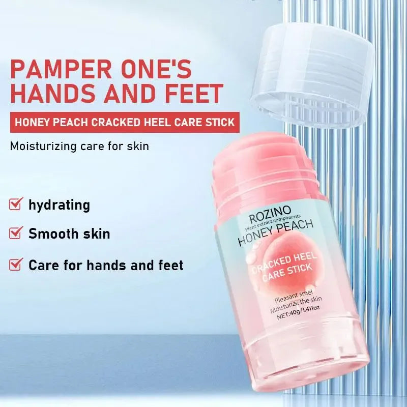 honey peach hand and foot chap care stick with honey peach essence, Moisturize and hydrate, quickly repair dry and cracked skin, restore softness and smoothness to hands and feet, and enjoy peach like care at all times, Intensive Foot Care #TOP PICKS