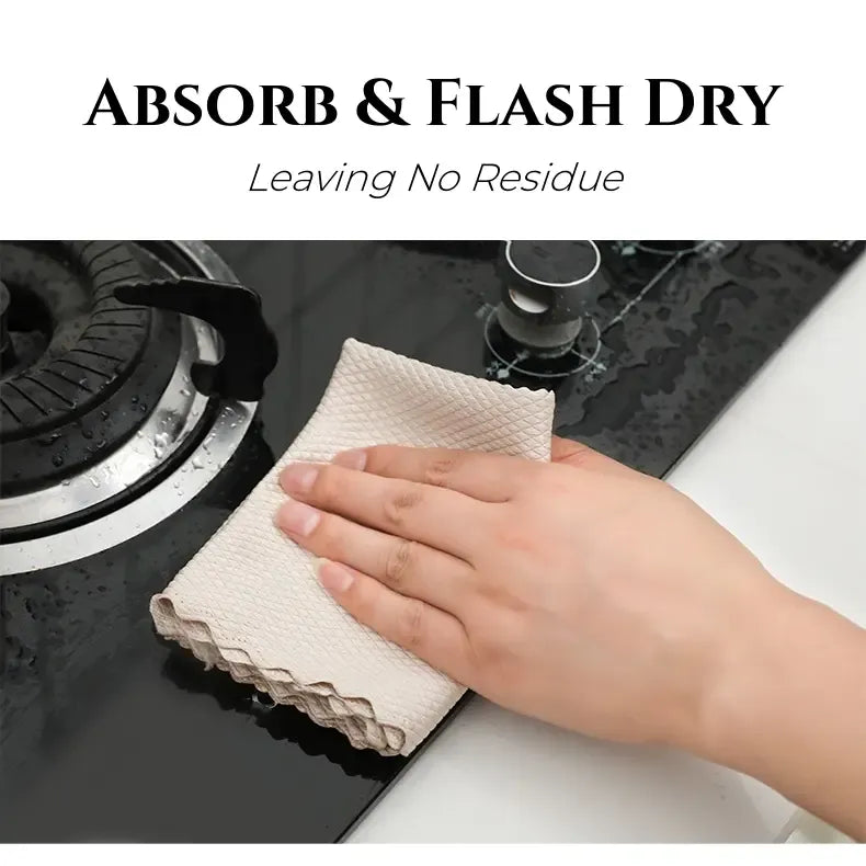 10 Counts Microfiber Reusable Cleaning Rags,Fish Scale Streak-Free&Lint-Free Magic Cleaning Cloth for Glass Mirror Window Car    Durable Miracle Polishing Towels Shiny Wipes
